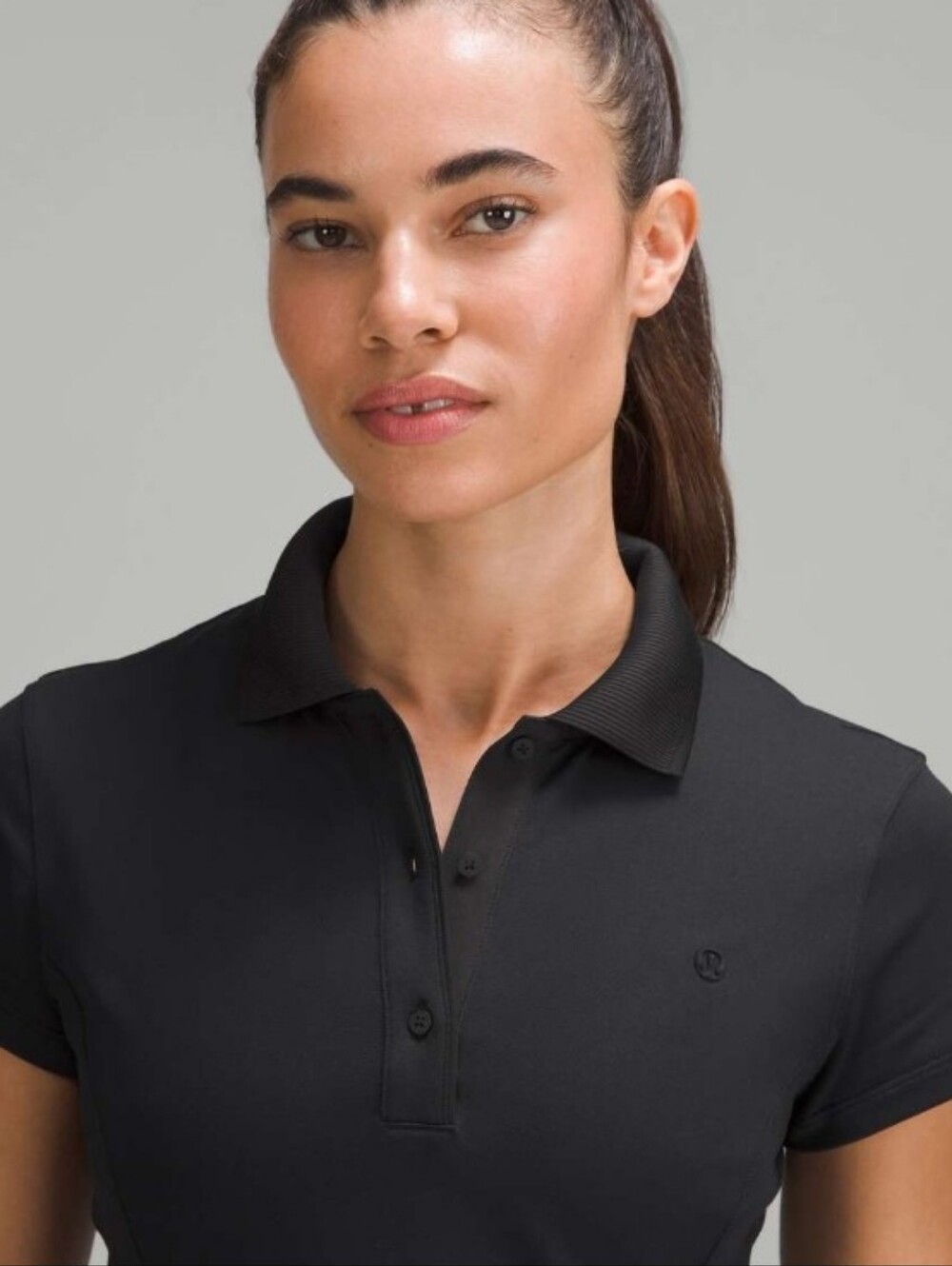 Lululemon Black Short Sleeve Polo Mini Dress Size S/M Golf Prep Sporty - Picture 11 of 13